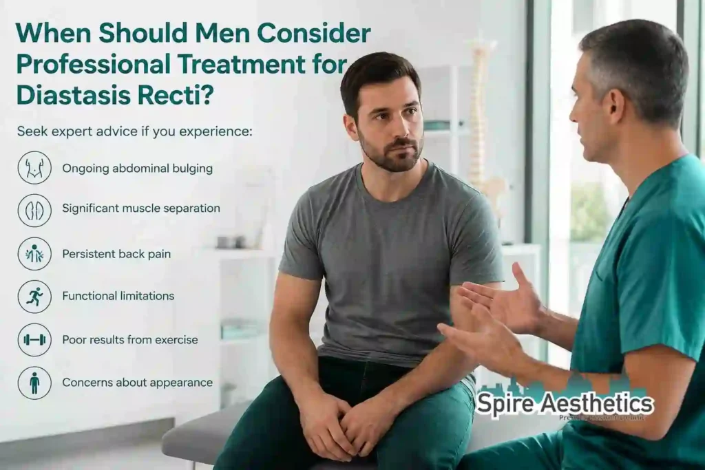 When Should Men Consider Professional Treatment for Diastasis Recti Daventry?